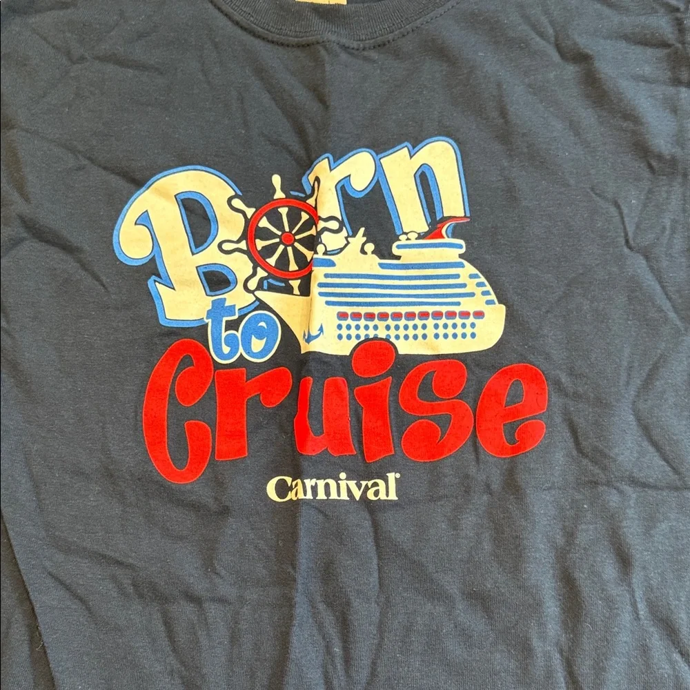 Kids Navy Blue 'Born to Cruise' T-Shirt kids cruise tshirt NEW